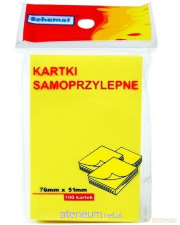 Karteczki samoprzylepne 76x51mm 100 szt