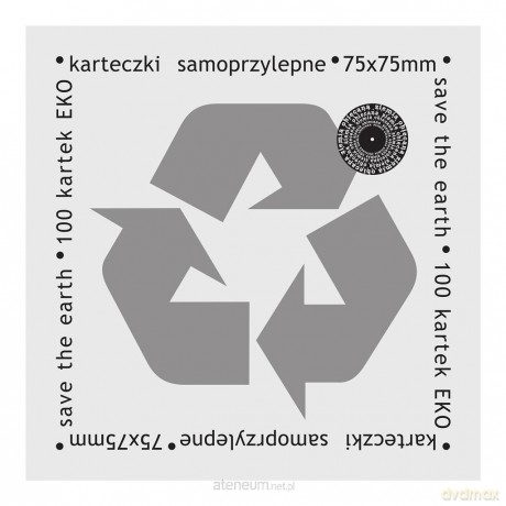 Karteczki samoprzylepne eko 75x75mm 100K białe