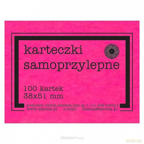 Karteczki samoprzylepne Fluo 38x51mm 100K róż