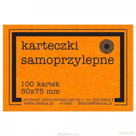 Karteczki samoprzylepne Fluo 50x75mm 100K pomar.