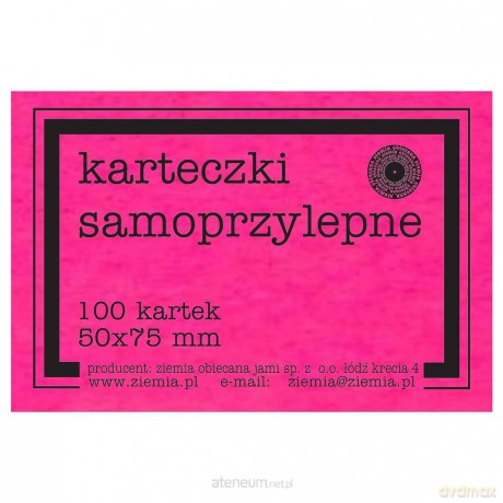 Karteczki samoprzylepne Fluo 50x75mm 100K róż