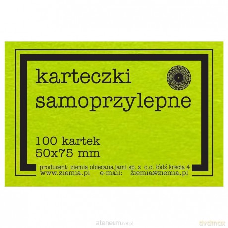 Karteczki samoprzylepne Fluo 50x75mm 100K zielone