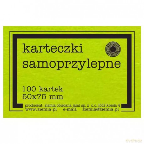 Karteczki samoprzylepne Fluo 50x75mm 100K zielone