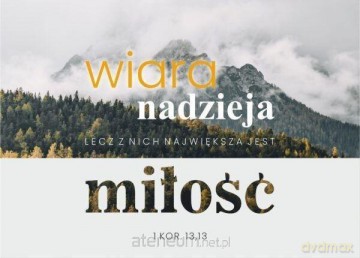 Kartka - Wiara, nadzieja, miłość - góry