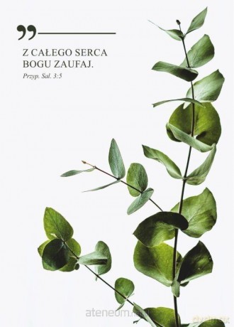 Kartka - Z całego serca Bogu zaufaj - gałązka