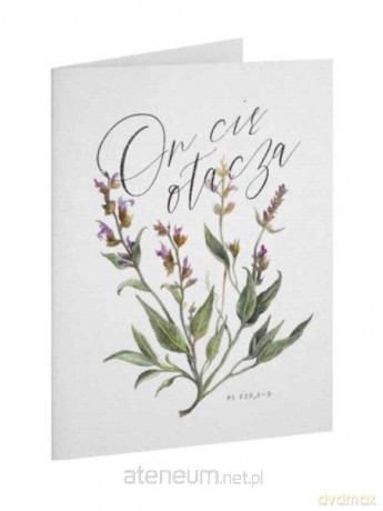 Kartka Dobro - ON - On cię otacza - szałwia