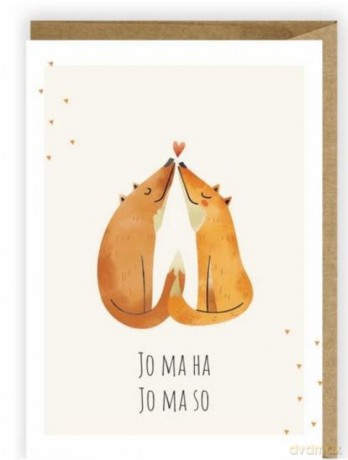 Kartka okolicznościowa Liski, Jo Ma Ha K024