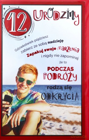 Kartka okolicznościowa Urodziny 12 U90