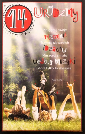 Kartka okolicznościowa Urodziny 14 U92