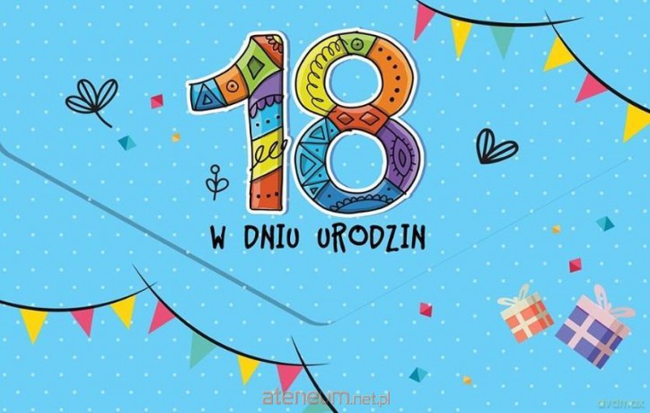 Kartka okolicznościowa Urodziny 18 TS+