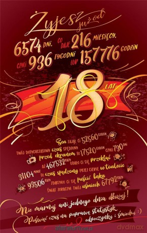Kartka okolicznościowa Urodziny 1805