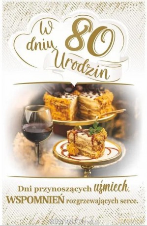 Kartka okolicznościowa Urodziny 80