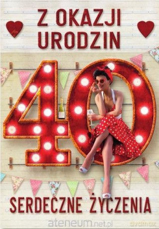 Kartka okolicznościowa Urodziny duża 40 TDF24