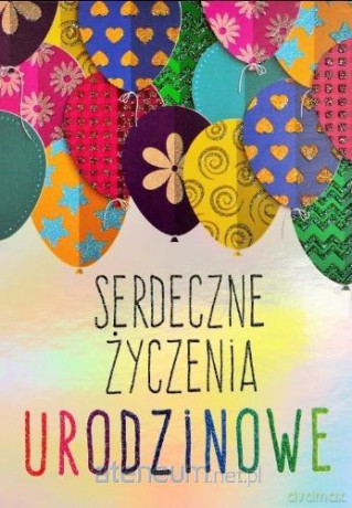 Kartka okolicznościowa UrodzinySilver LO25