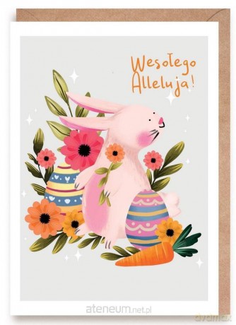 Kartka okolicznościowa Zając wielkanocny, eko K166