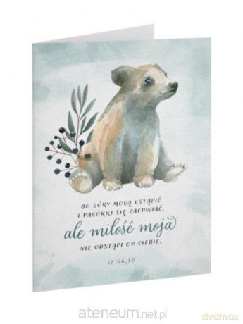 Kartka składana - Bo góry Miś