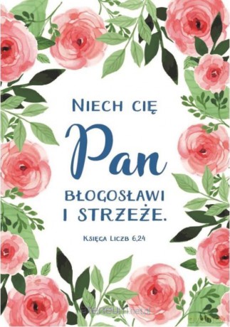 Kartka składana - Niech cię Pan błogosławi KWIAT