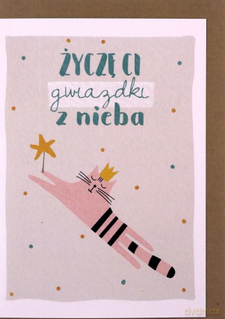 Kartka urodzinowa Gwiazdka z Nieba, eko koperta