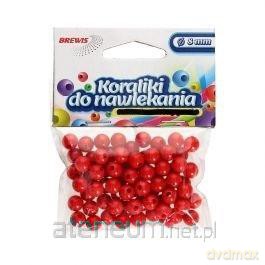 Koraliki do nawlekania czerwone+ sznurek 8mm 16g