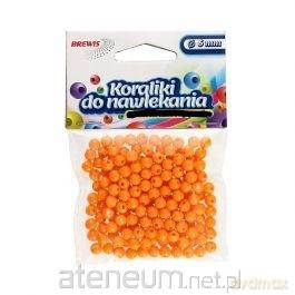 Koraliki do nawlekania pomarańcz + sznurek 6mm 16g