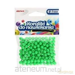 Koraliki do nawlekania zielone + sznurek 6mm 16g