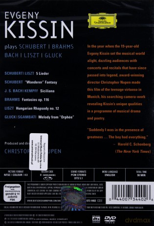 Evgeny Kissin: Bach/Liszt/Schubert/Brahms/Gluck [DVD]