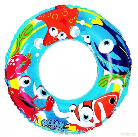 Kółko do pływania ocean 50 cm niebieskie [SPORT]