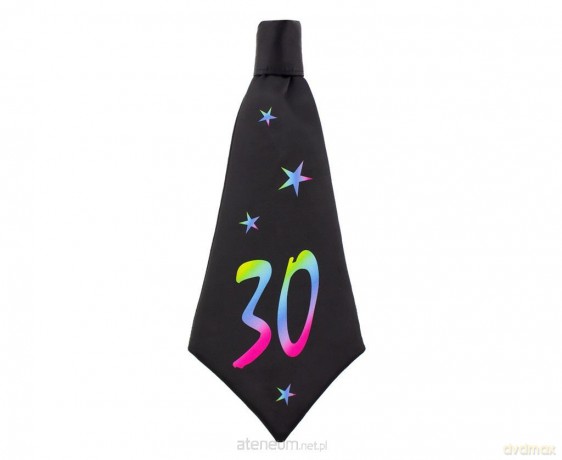 Krawat urodzinowy 30 rozm. 42x18 cm