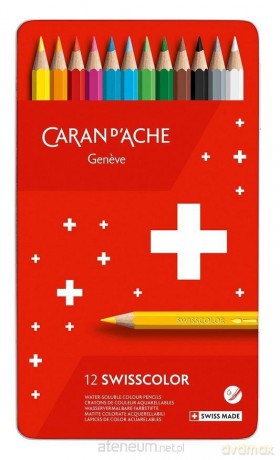 Kredki Swisscolor Aquarelle sześciokątne 12 szt