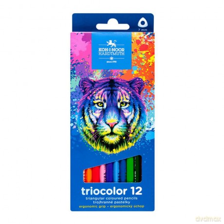 Kredki Triocolor Tygrys 12 kolorów