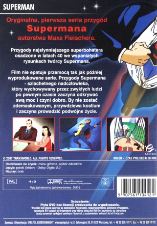 Superman - nieustraszony bohater ratuje świat (animowany)[DVD]
