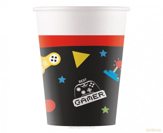 Kubeczki papierowe Gaming Party 200ml 8 szt