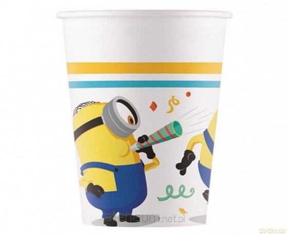 Kubeczki papierowe minionki 200ml 8 szt