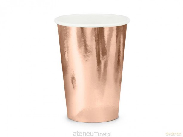 Kubeczki różowe złoto 220ml 6 szt