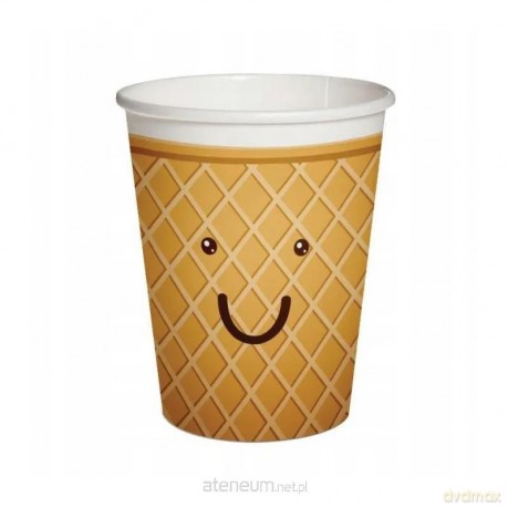 Kubki papierowe eko Lody 250ml 10 szt
