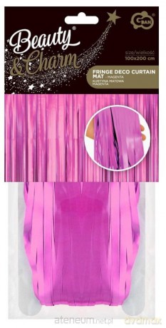 Kurtyna B&C matowa magenta 100x200 cm