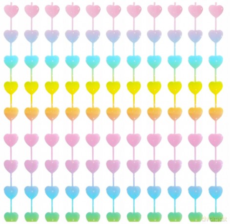 Kurtyna Macaron serca pastelowe nadruk 100x200 cm