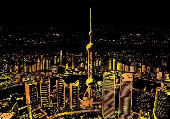 Magiczna Zdrapka - Shanghai 40,5x28,5 cm