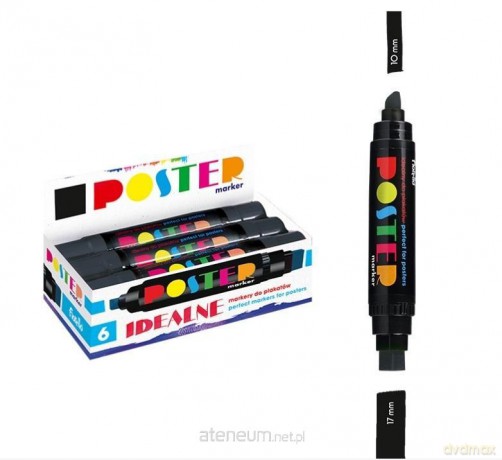 Marker Poster GR-1712 czarny (6 szt)
