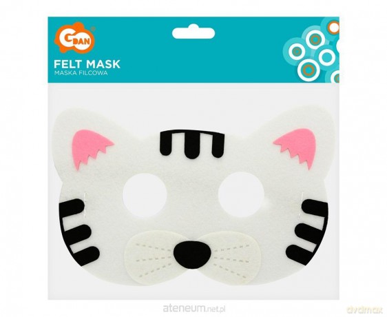 Maska filcowa kotek 18x12 cm