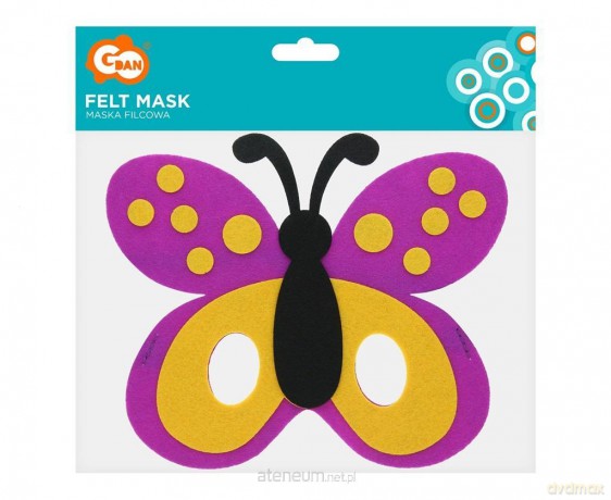 Maska filcowa motylek 18x15.5 cm