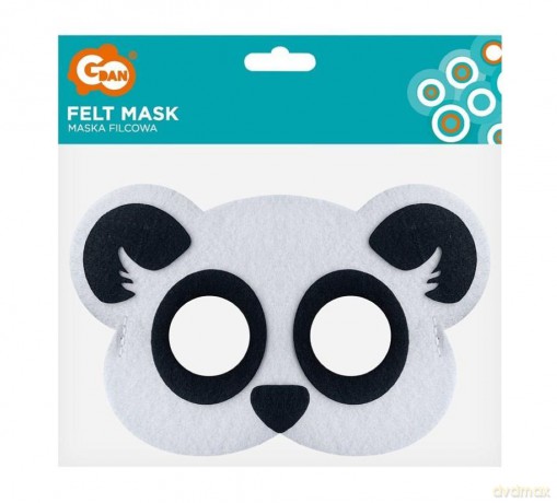 Maska filcowa panda 19x12 cm