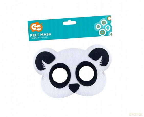 Maska filcowa panda 19x12 cm