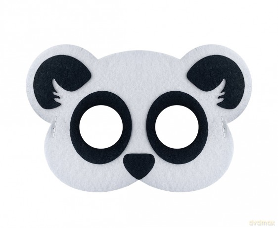 Maska filcowa panda 19x12 cm