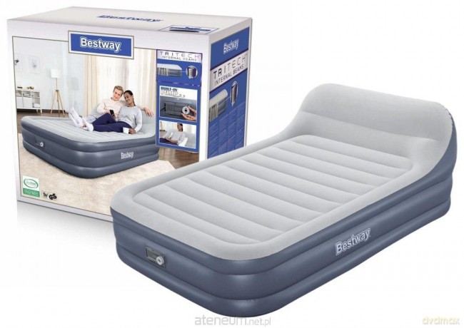 Materac dmuchany z pompką 226x152x84 cm [SPORT]