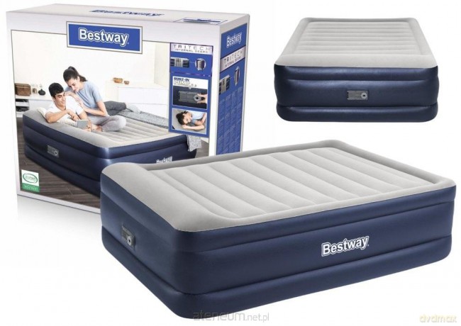 Materac Dwuosobowy z pompką 203 x152 x61 cm [SPORT]