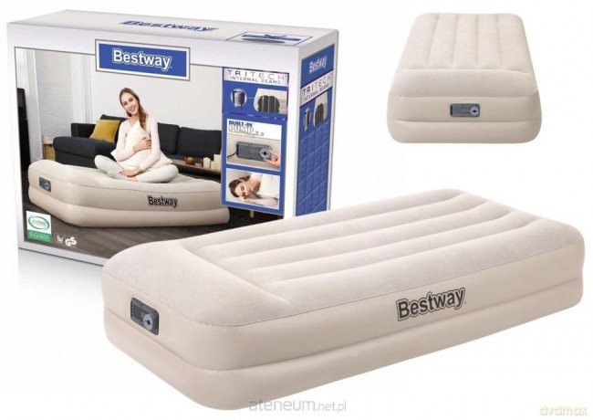 Materac jednoosobowy pompką 191 x97x42 cm [SPORT]