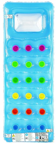 Materac plażowy fashion 190x70 cm - niebieski [SPORT]