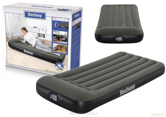 Materac z pompka 188 x99 x30 cm [SPORT]