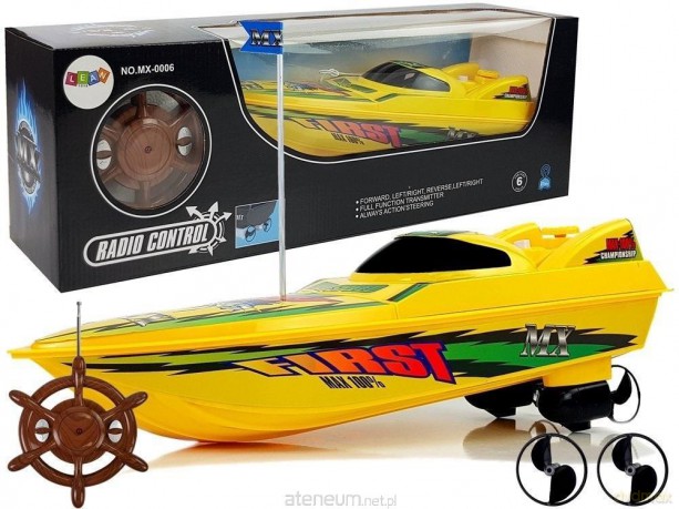 Motorówka zdalnie sterowana zółta